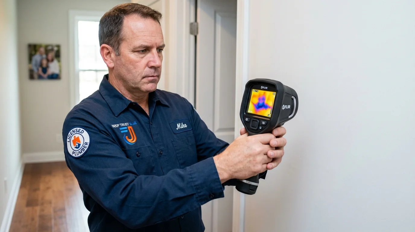 Thermal imaging leak detection by Johns Plumbing LLC in West Hartford